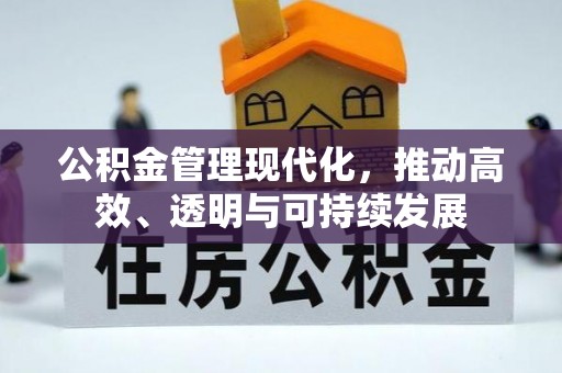 成华公积金管理现代化，推动高效、透明与可持续发展