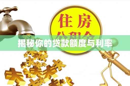 成华揭秘你的贷款额度与利率