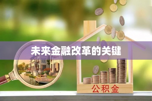 成华未来金融改革的关键